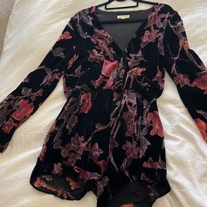 LA Hearts Velvet Romper